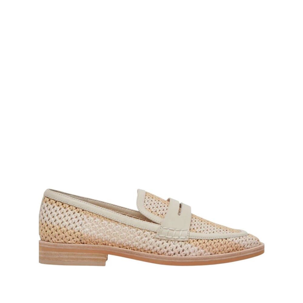 Dolce Vita Cream Woven Penny Loafers